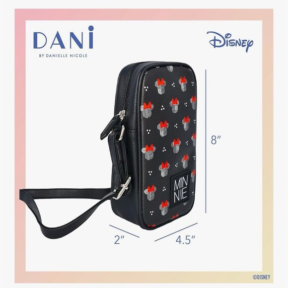 DANI Danielle Nicole Disney Minnie Mouse Boxed Crossbody Bag New - Picture 2 of 7